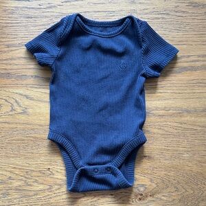 Baby Gap Navy Ribbed Baby Onesie